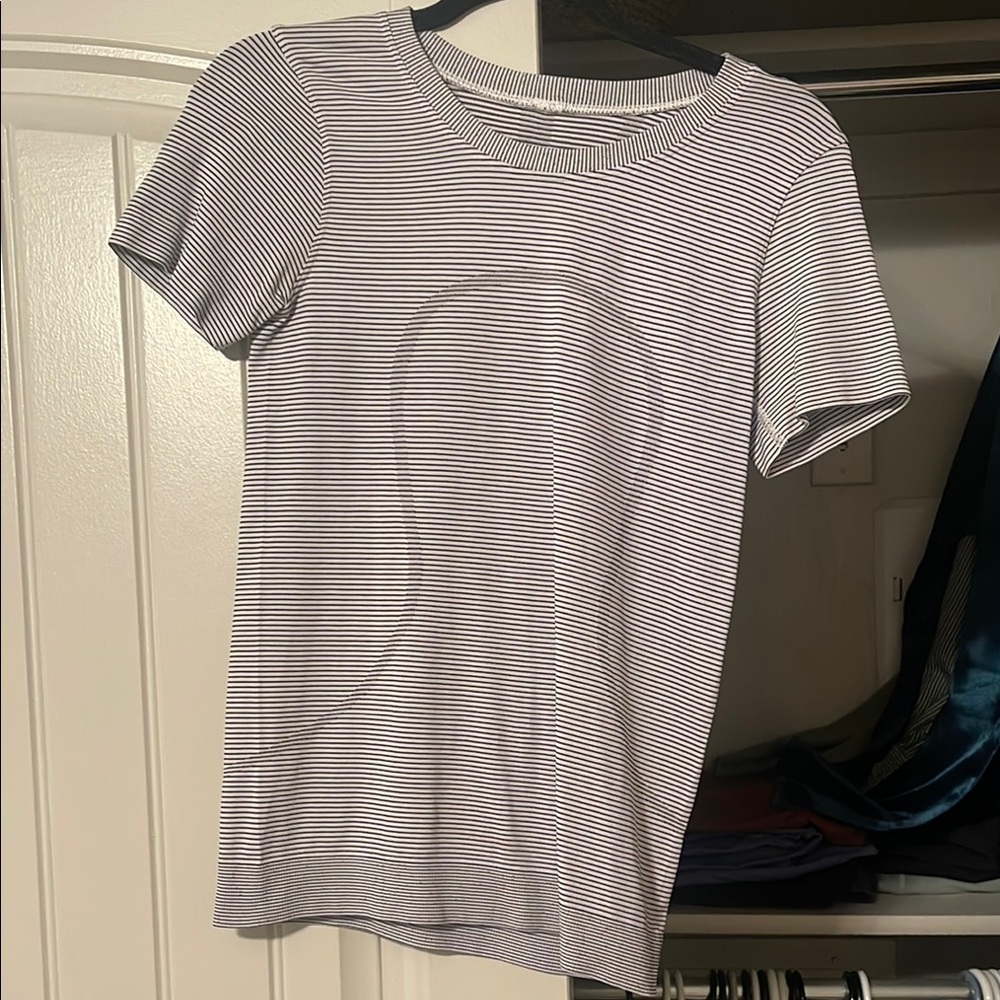 Lululemon!!!! Striped Black and White T-Shirt